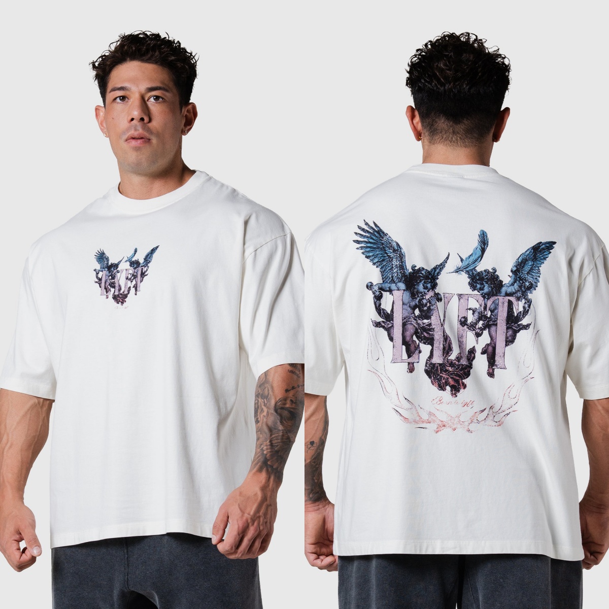 Streetwear Gym Brand - Angel Graphic Vintage Big LYFT GYM