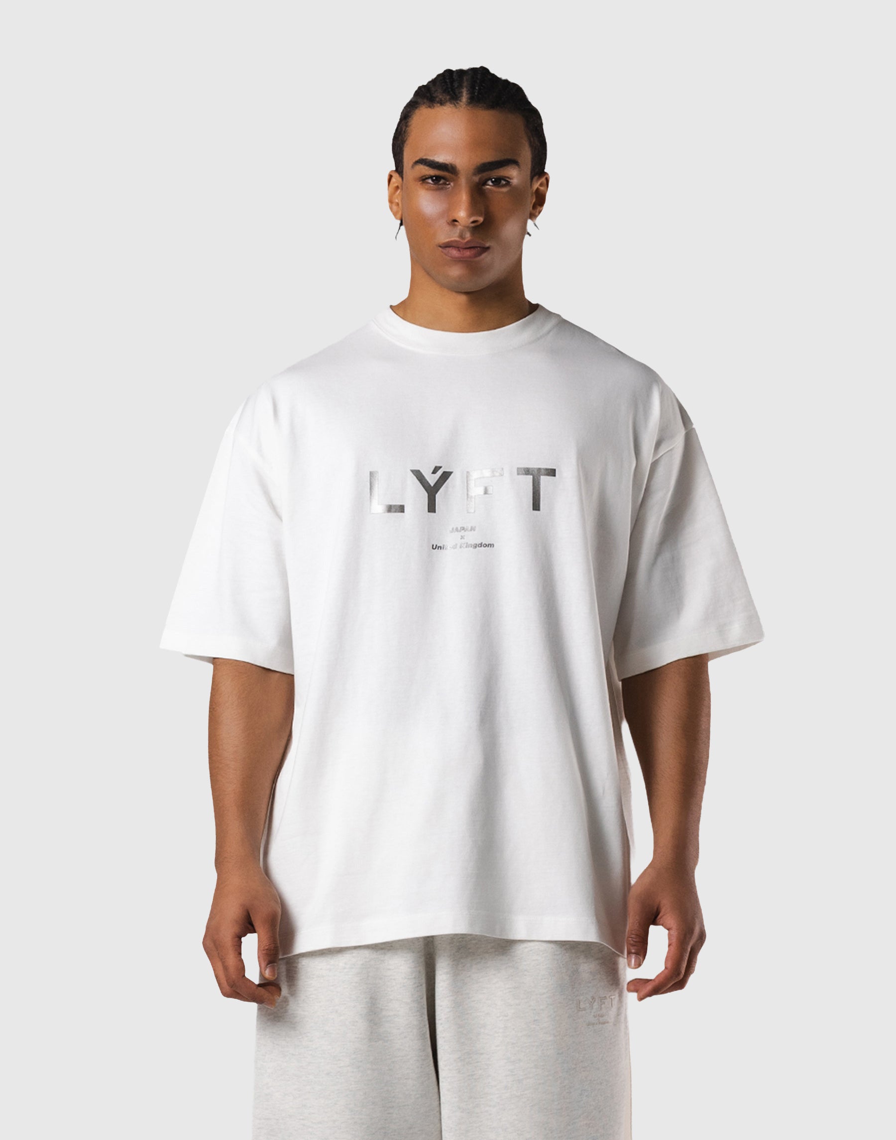 Streetwear Gym Brand - White Classic Logo Big LYFT GYM