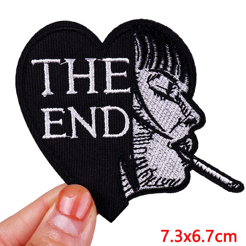 Personality Punk/Letter Embroi - Streetwear Brand Stickers 评论和价格