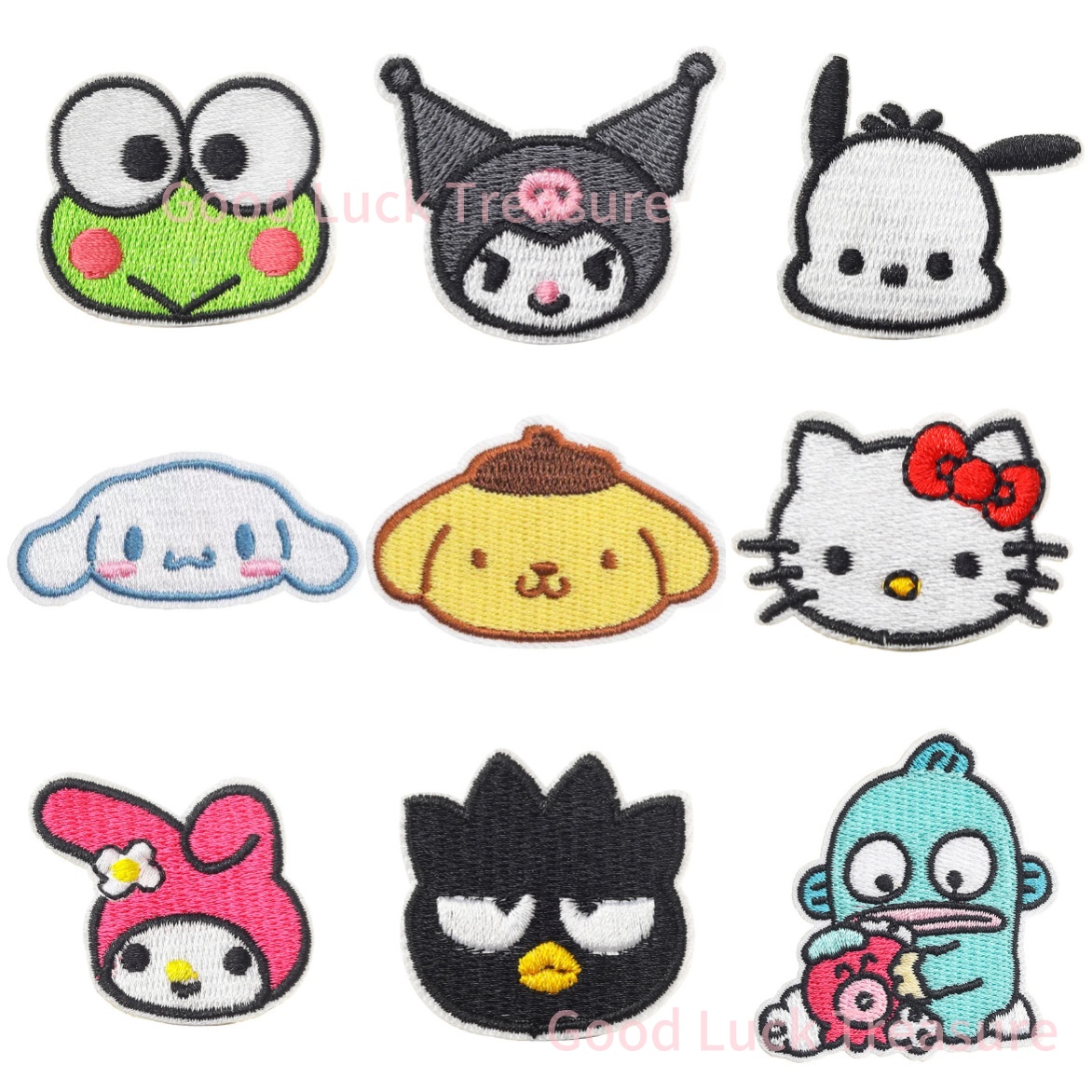 New Sanrio Kawaii Embroideried - Streetwear Brand Stickers 评论和价格