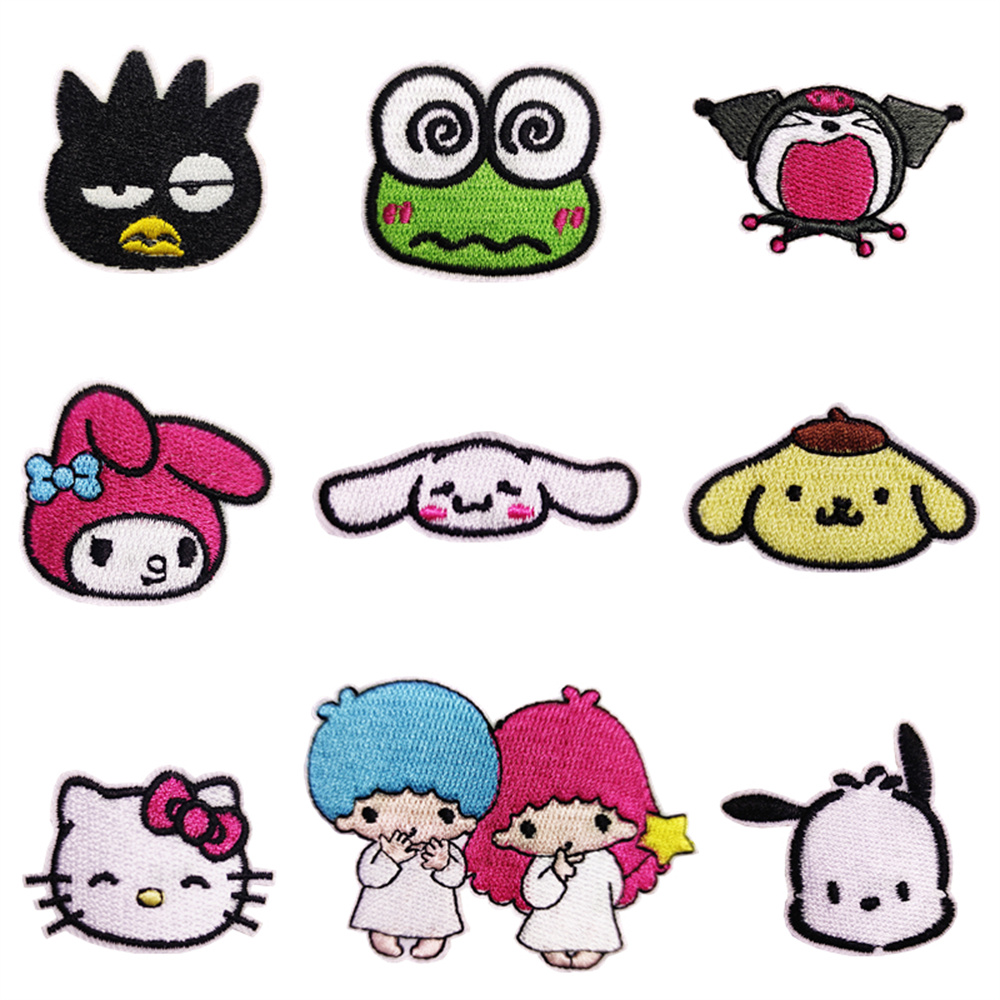 New Sanrio Kawaii Embroideried - Streetwear Brand Stickers 评论和价格