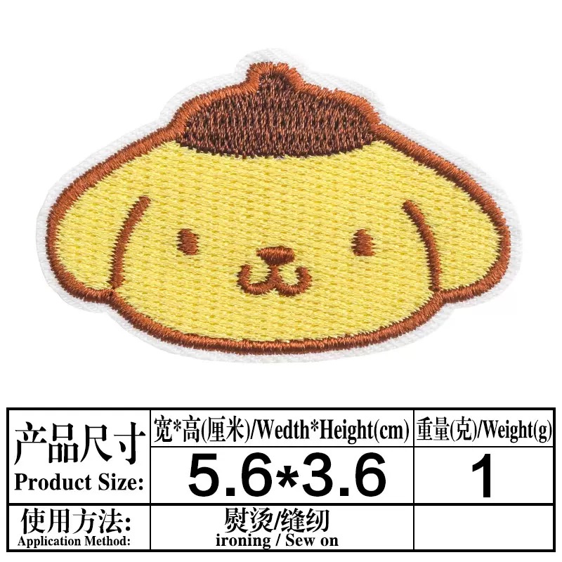 New Sanrio Kawaii Embroideried - Streetwear Brand Stickers 评论和价格