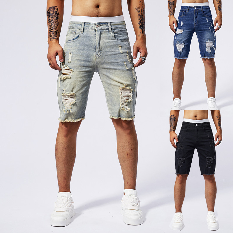 2025 Summer New Men's Ripped D - Streetwear Brand For Men 评论和价格