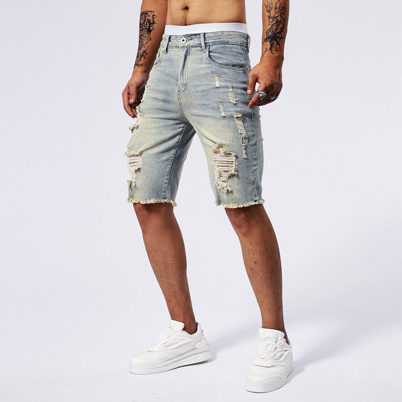 2025 Summer New Men's Ripped D - Streetwear Brand For Men 评论和价格