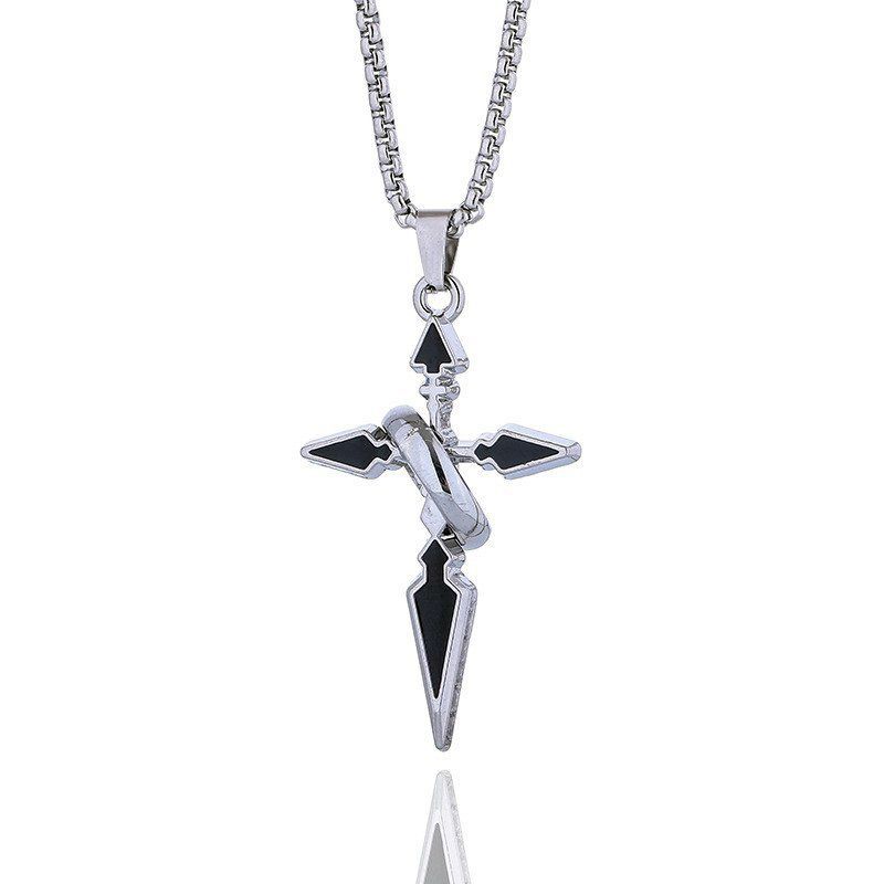 Trendy Brand Cross Pendant Nec - Streetwear Brand Rings 评论和价格