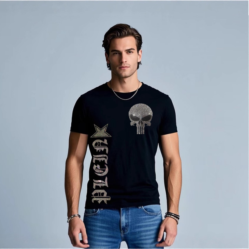 2025 New Skulls Rhinestones Sh - Streetwear Clothing Brands 评论和价格