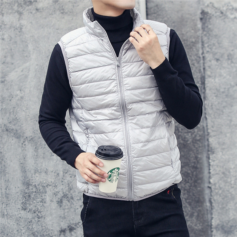 Men's Sleeveless Puffer Jacket - Streetwear Brand Jacket 评论和价格