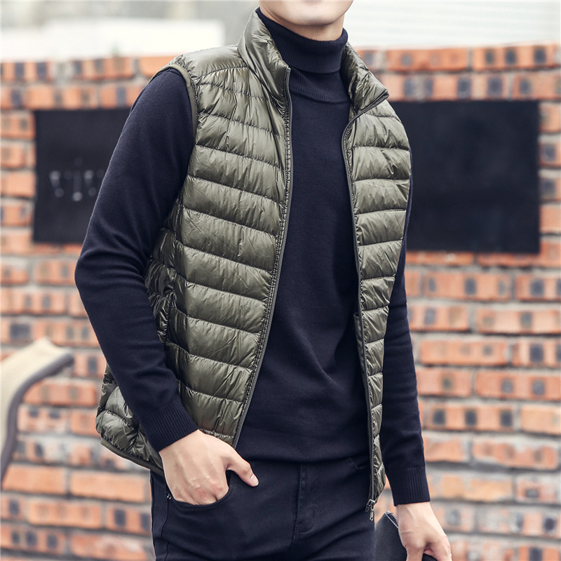 Men's Sleeveless Puffer Jacket - Streetwear Brand Jacket 评论和价格