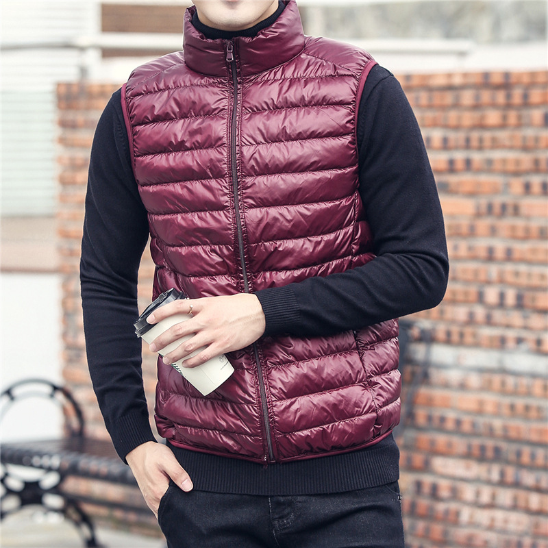 Men's Sleeveless Puffer Jacket - Streetwear Brand Jacket 评论和价格