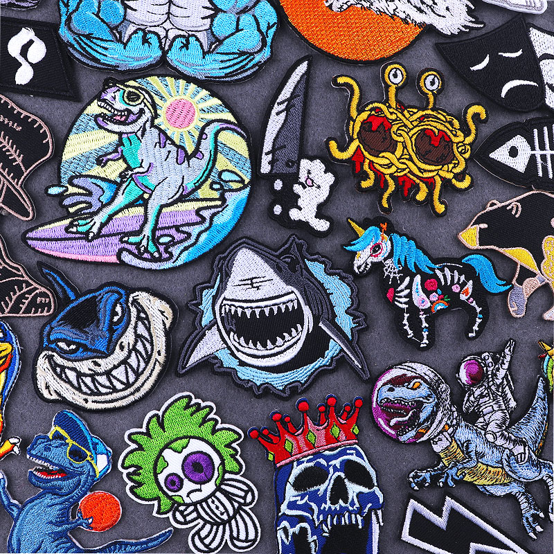 PUNK Animal Shark DIY Fusible  - Streetwear Brand Stickers 评论和价格