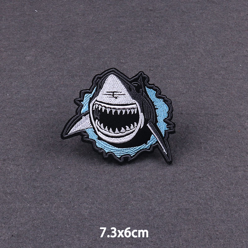 PUNK Animal Shark DIY Fusible  - Streetwear Brand Stickers 评论和价格