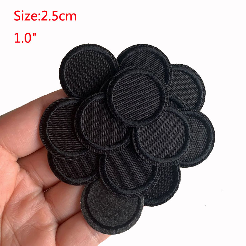 5Pcs Black Round Patches For C - Streetwear Brand Stickers 评论和价格