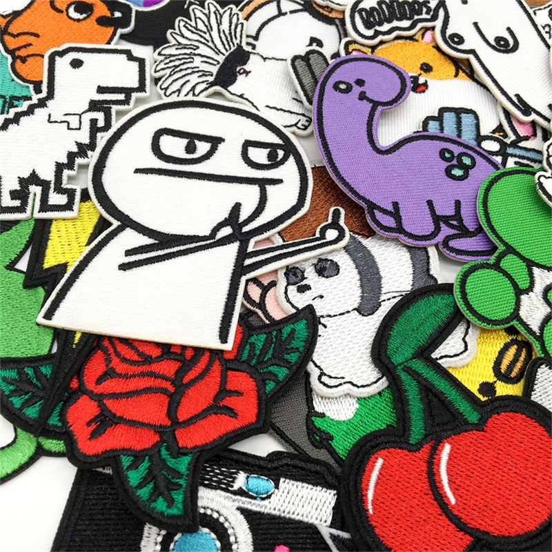 10/15pcs Amine Patches Lot Emb - Streetwear Brand Stickers 评论和价格