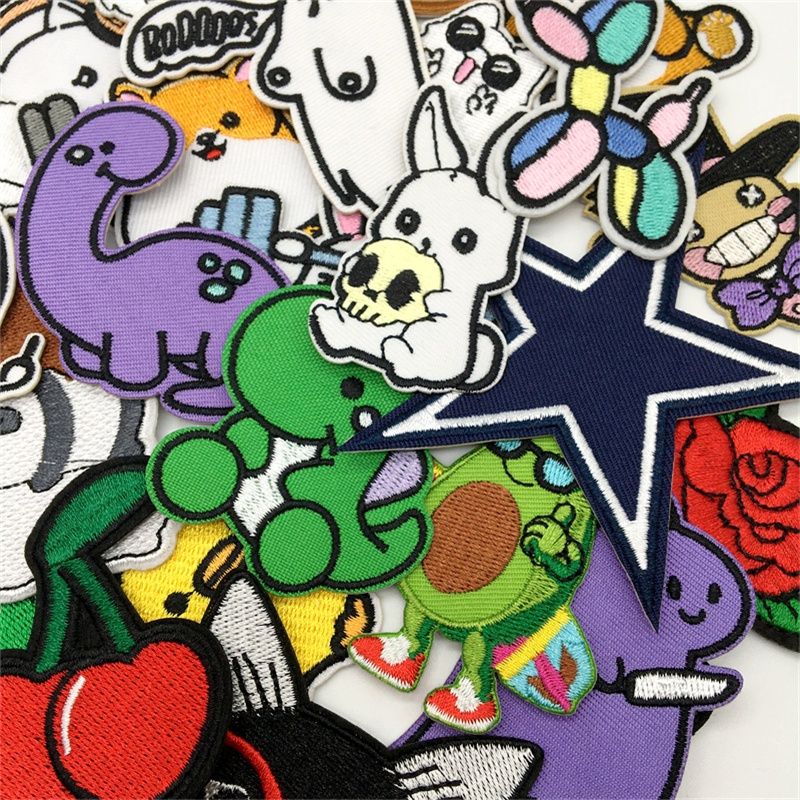 10/15pcs Amine Patches Lot Emb - Streetwear Brand Stickers 评论和价格