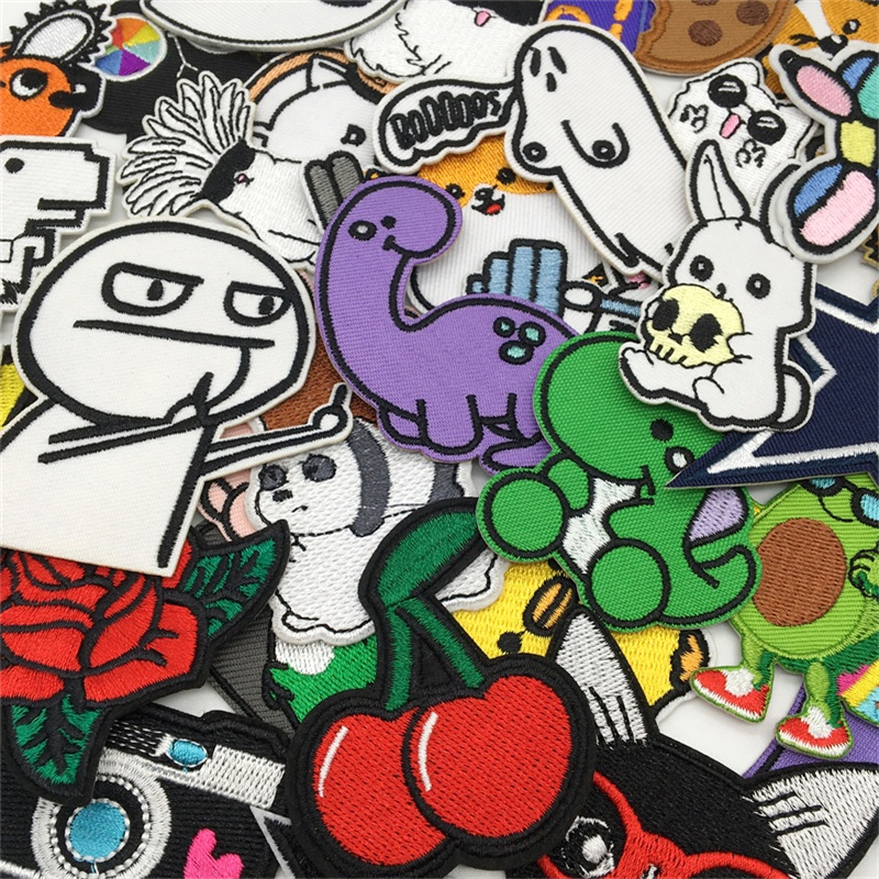 10/15pcs Amine Patches Lot Emb - Streetwear Brand Stickers 评论和价格