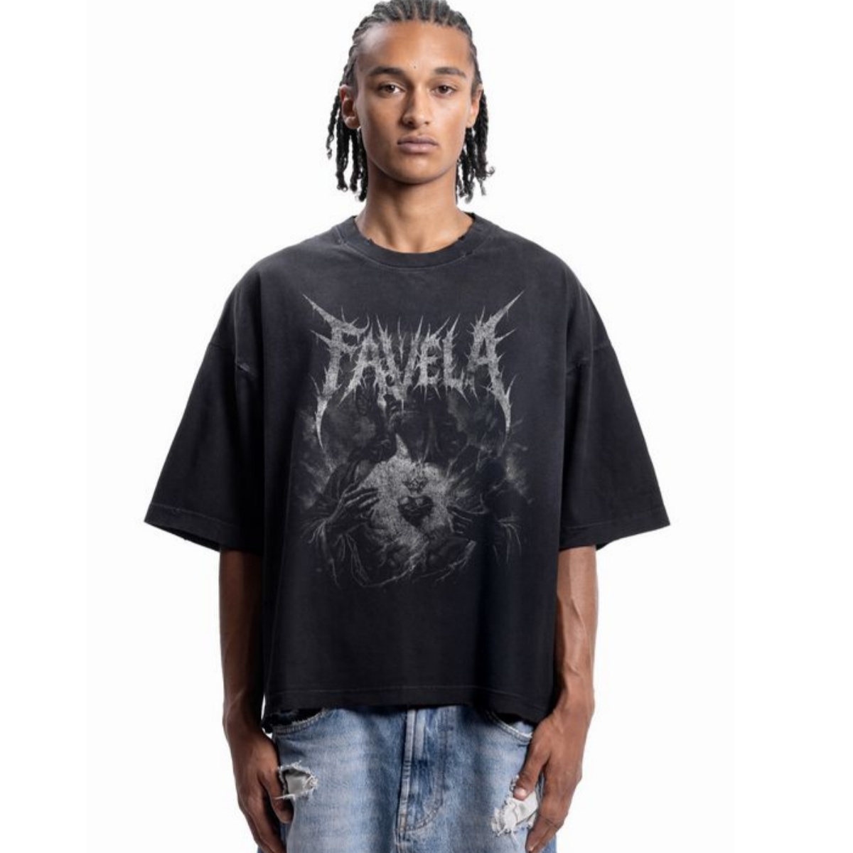 Sacred Heart Metal Font Street - Streetwear Brand Heart 评论和价格