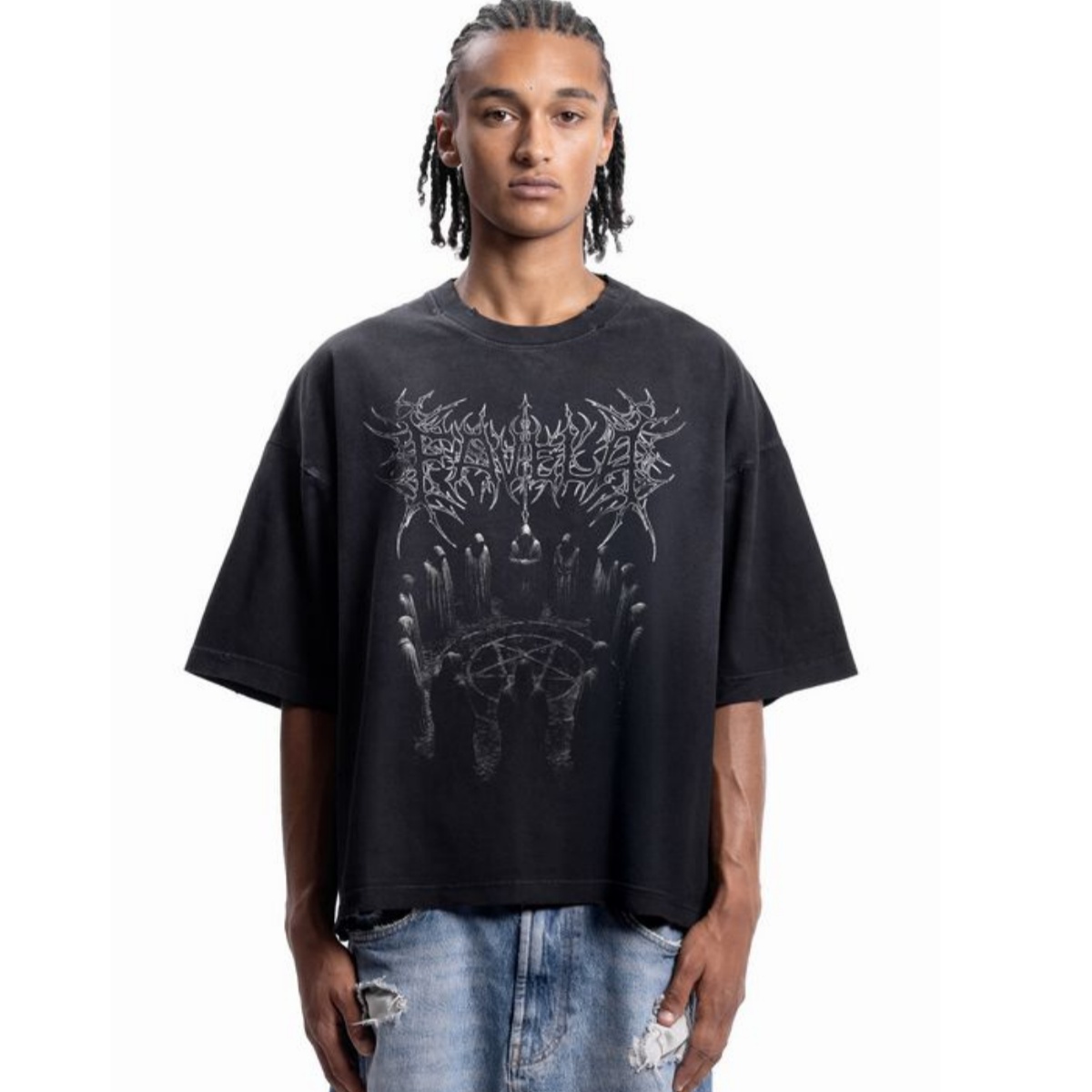 Sacred Heart Metal Font Street - Streetwear Brand Heart 评论和价格