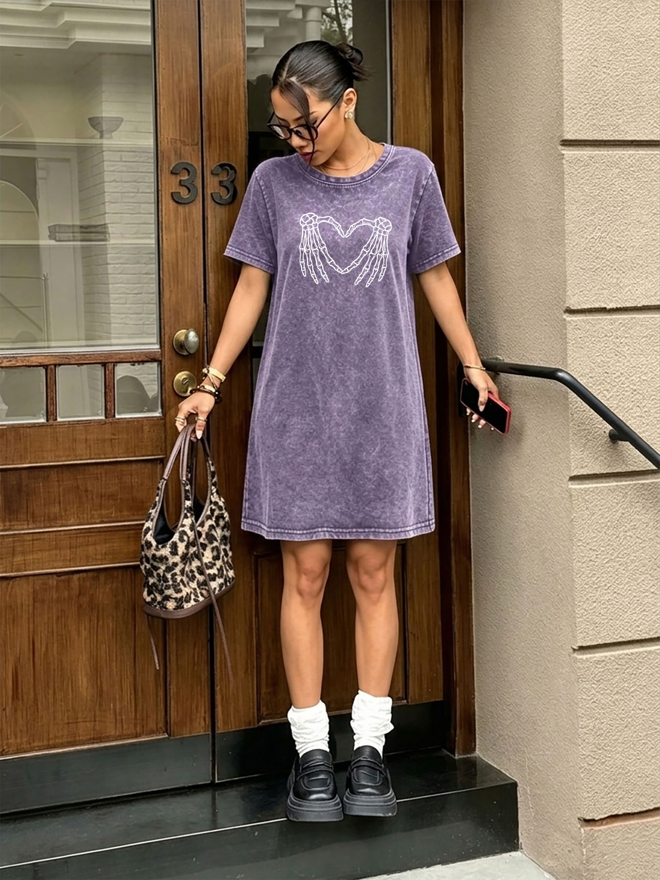 Vintage Washed Distressed T-Sh - Streetwear Brand Heart 评论和价格