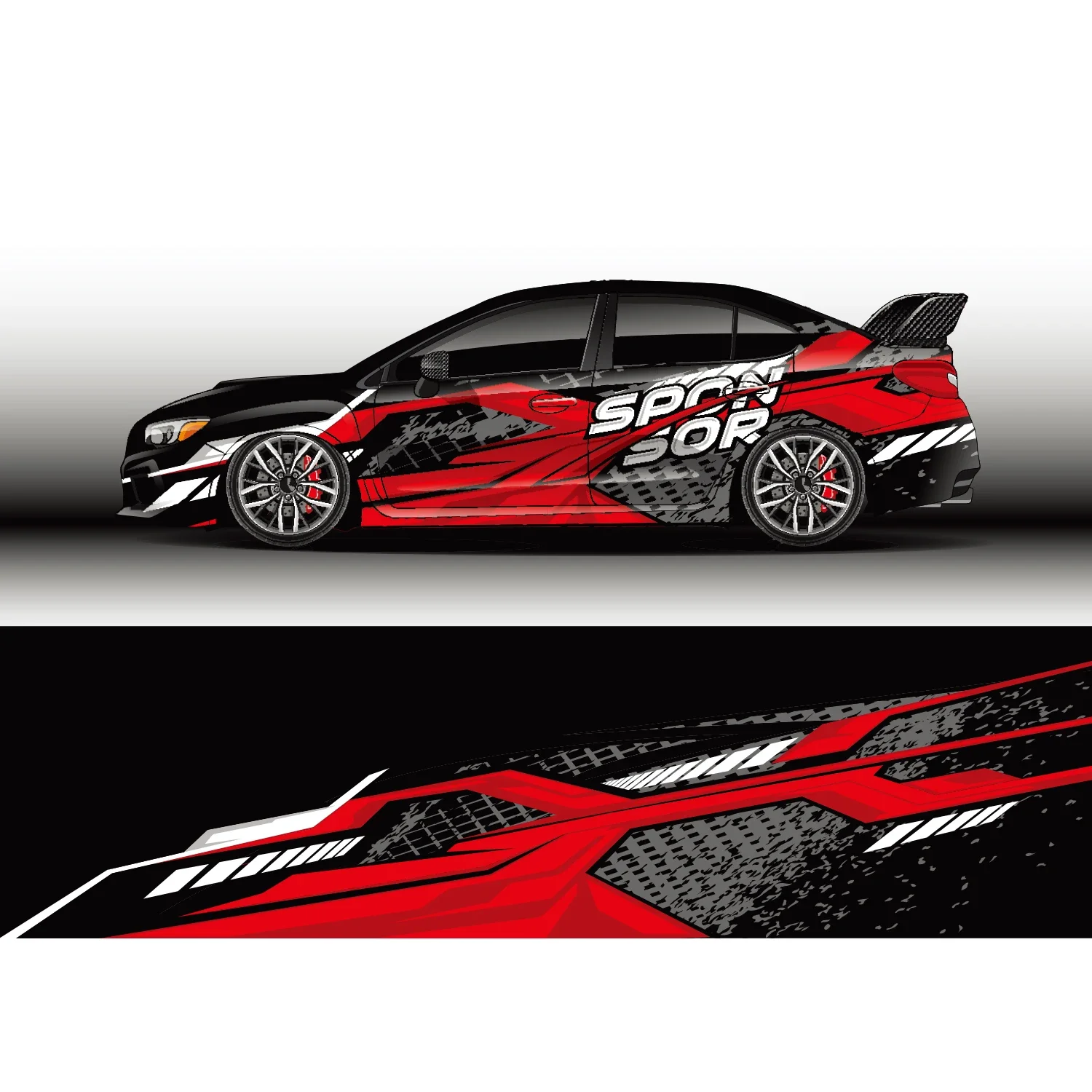 Stripe Car Car Full Wrap Stick - Streetwear Brand Stickers 评论和价格