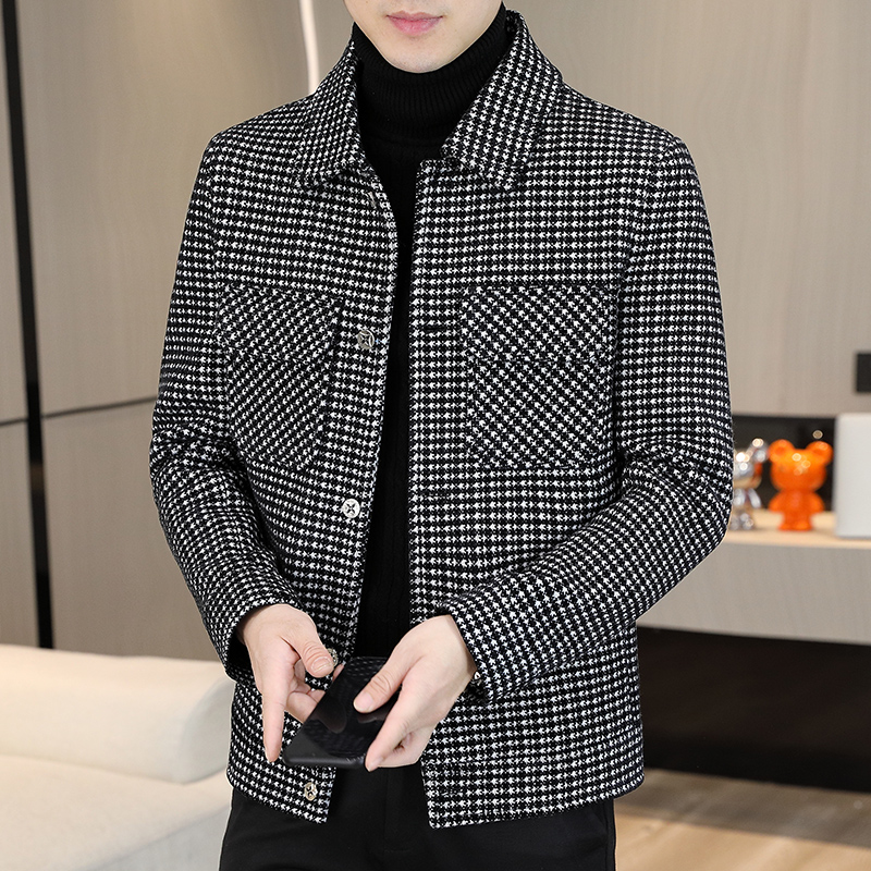 Brand Winter Plaid Woolen Jack - Streetwear Clothing Brands 评论和价格