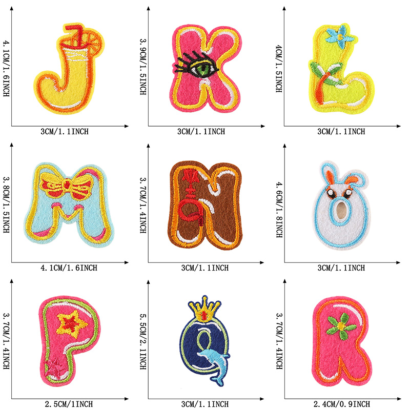 26pcs/Bulk Sets Letter Patch A - Streetwear Brand Stickers 评论和价格