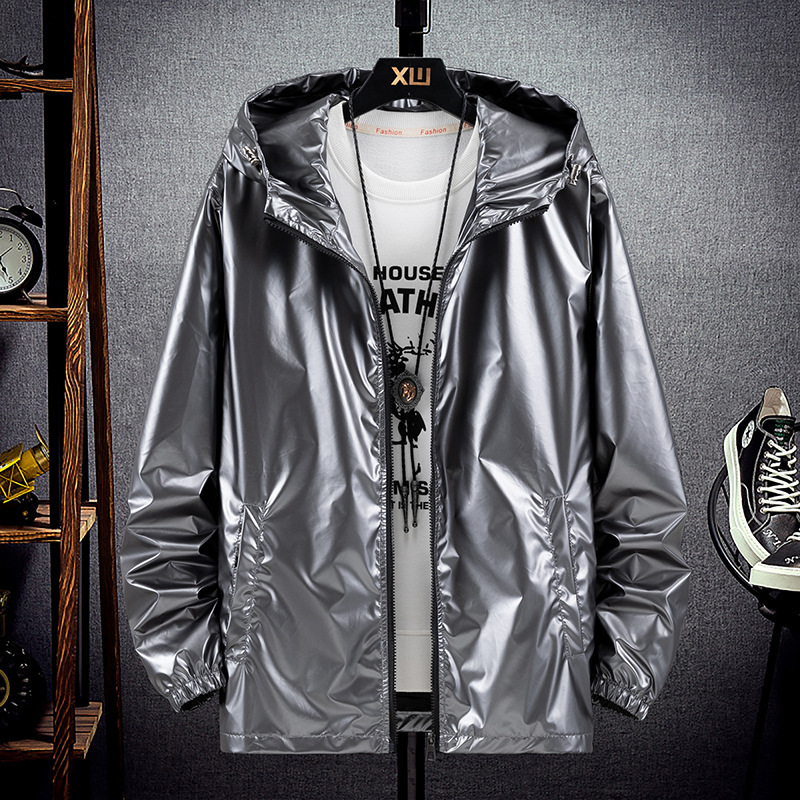 Spring and Autumn Shiny Jacket - Streetwear Brand Jacket 评论和价格